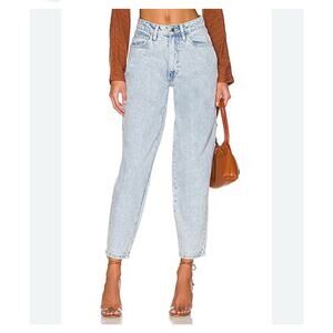 WEWOREWHAT Dani Boyfriend Jeans Light Acid Wash Rigid Denim Sz 29 Tapered Leg